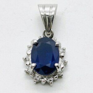 NO TARIFF Jewelry Pendant Head Sapphire 1.05ct Platinum 4110293